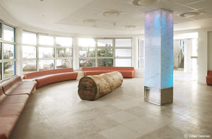 natural stone decorative panel / wall-mounted / backlit / smooth