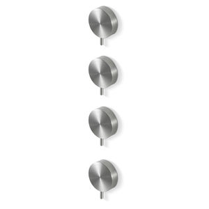 shower mixer tap / wall-mounted / stainless steel / bathroom