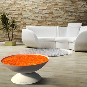 electric fireplace / original design / open hearth / free-standing