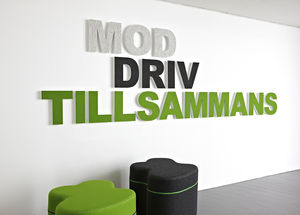 wall acoustic panel / foam / polyester / colored