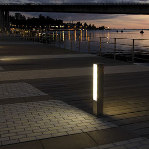 urban bollard light / contemporary / stainless steel / acrylic
