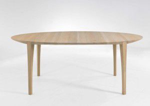 contemporary dining table / wooden / oval