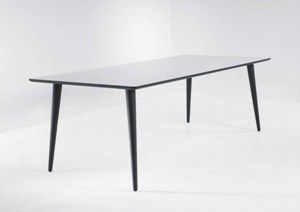 contemporary table / oak / rectangular / extending