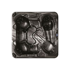 built-in hot tub / square / 6-seater / outdoor