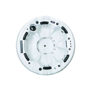 built-in hot tub / circular / 6-seater / outdoor