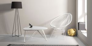 contemporary coffee table / MDF / lacquered MDF / triangular