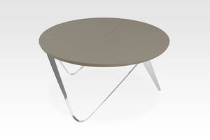 contemporary coffee table / steel / MDF / round