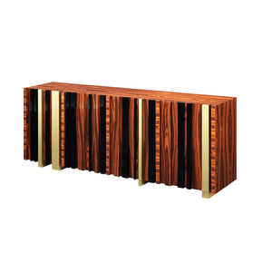 contemporary sideboard / wooden / golden
