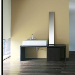 countertop washbasin / rectangular / ceramic / contemporary