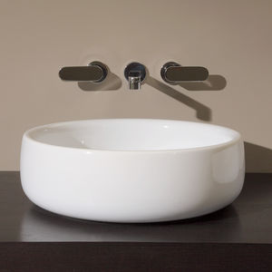 countertop washbasin / round / ceramic / contemporary