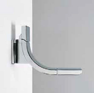 washbasin mixer tap / wall-mounted / chromed metal / brass