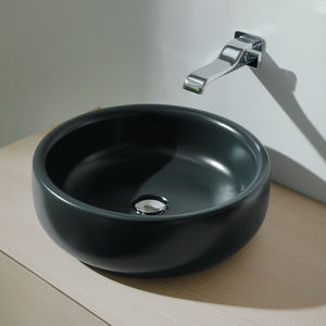 countertop washbasin / round / ceramic / contemporary