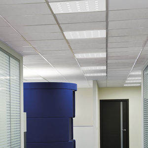 recessed ceiling light fixture / LED / rectangular / square