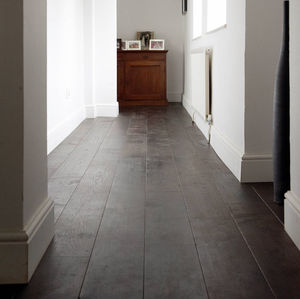 engineered parquet floor / glued / floating / aged