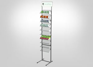 periodicals display rack / metal / for shops