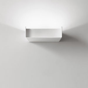 contemporary wall light / stainless steel / LED / halogen
