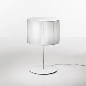 table lamp / contemporary / aluminum / cotton