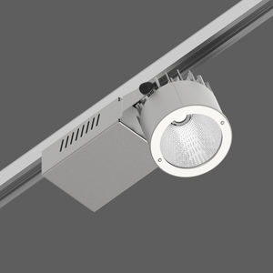 LED track light / round / metal / commercial
