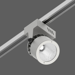 LED track light / round / metal / commercial