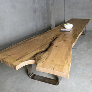 contemporary conference table / wooden / metal / rectangular