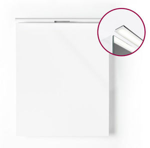 wall-mounted mirror / contemporary / rectangular / LED-illuminated