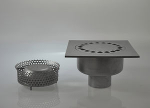 stainless steel floor drain / street / grated / custom