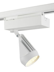 LED track light / round / metal / commercial