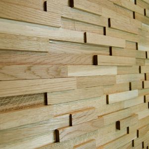 solid wood decorative panel / wall / lightweight / textured