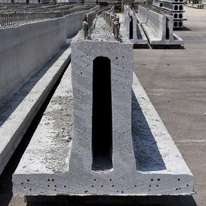 prestressed concrete beam / precast concrete / T / for floors