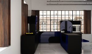 contemporary kitchen / laminate / U-shaped / lacquered