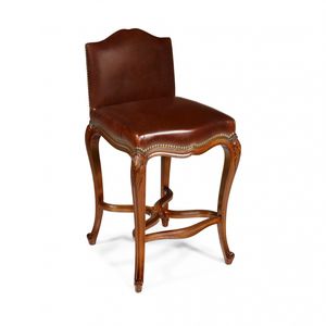 Louis XV bar chair / fabric / oak / cherrywood