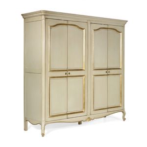 traditional wardrobe / oak / with hinged door