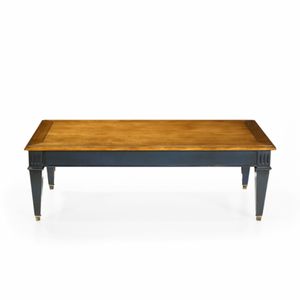 contemporary coffee table / oak / mahogany / glass
