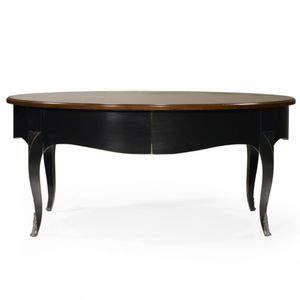 traditional coffee table / oak / mahogany / glass
