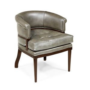 traditional chair / upholstered / fabric / oak