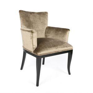 traditional chair / upholstered / fabric / oak