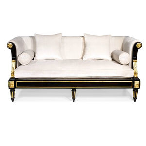 french style sofa / fabric / leather / cherrywood