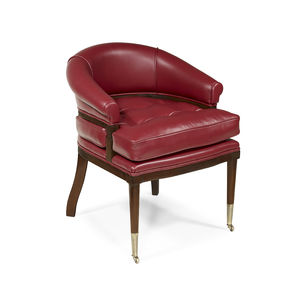 french style office chair / upholstered / fabric / leather