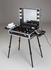 contemporary dressing table / aluminum / for hairdressers / backlit