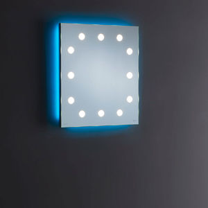 wall-mounted mirror / illuminated / living room / bedroom