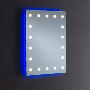 wall-mounted mirror / illuminated / living room / bedroom