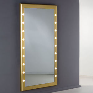 wall-mounted mirror / illuminated / living room / bedroom