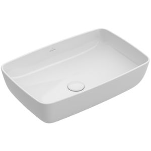countertop washbasin / rectangular / ceramic / contemporary