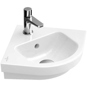 wall-mounted hand basin / corner / porcelain
