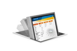 conference table touch screen / wall-mounted / motorized / folding