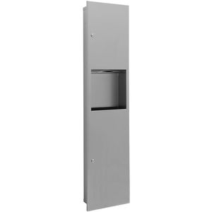built-in paper towel dispenser / stainless steel / with trash can