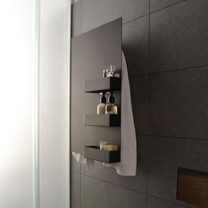 electric towel radiator / storage / metal / contemporary