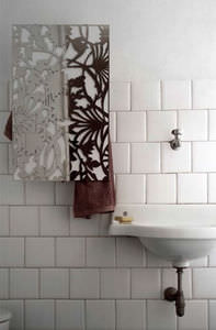 electric towel radiator / storage / steel / brass