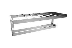 1-bar towel rack / wall-mounted / brass / stainless steel