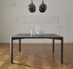 dining table / contemporary / marble / natural stone